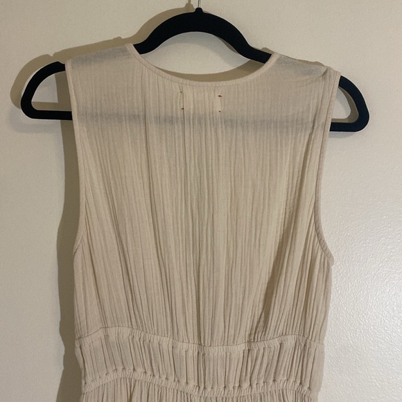 Xirena Midi Arwen Dress Oyster Off White 100% Cotton Size Medium - Picture 9 of 11